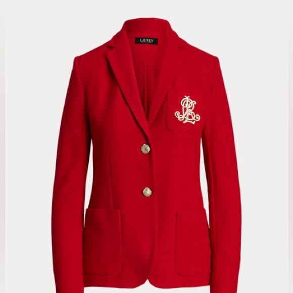 Lauren Ralph Lauren Anfisa Crest Logo Blazer Jacket - Picture 8 of 10